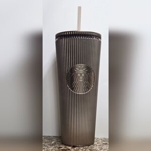 Starbucks Pleated Metallic Cold Cup Tumbler